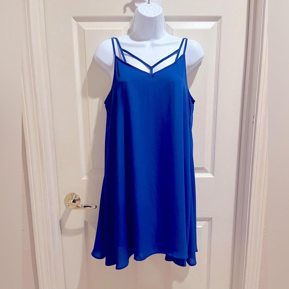 Royal blue swing dress